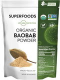 MRM Organic Baobab Powder - Polvo de Baobab Orgánico, Superalimento Vegano - 40 Raciones