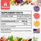 Liposomal Palmitoylethanolamide 1000 mg + Luteolina 100 mg - 120 Cápsulas Blandas