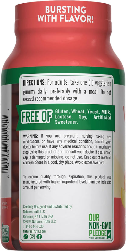 Nature's Truth Vitamina D3 Gummies 5000 IU - – Sabor: El sabor natural a melocotón las hace agradables de tomar, – Image 7