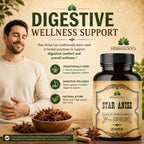 HERBALICIOUS Suplemento de Anís Estrellado Orgánico – 100 Cápsulas – 1000mg – Sin Rellenos ni Conservantes