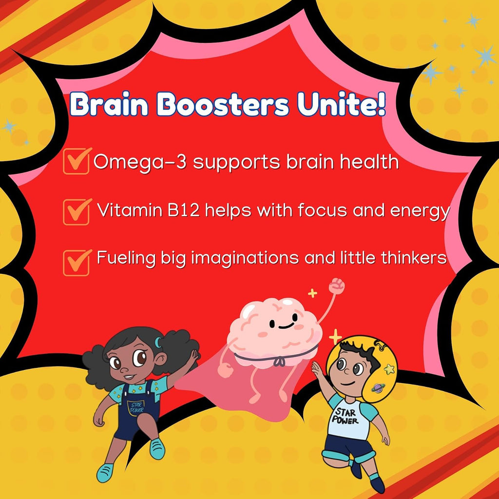 Vitastars Gominolas Multivitamínicas para Niños con Omega 3, 60 unidades