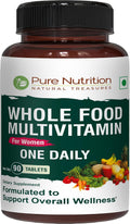 Pure Nutrition Multivitamínico Completo para Mujeres - 90 Comprimidos - Un Comprimido al Día - 100% VRN - 24 Vitaminas y Minerales Naturales - Vegano - 3 Meses de Suministro