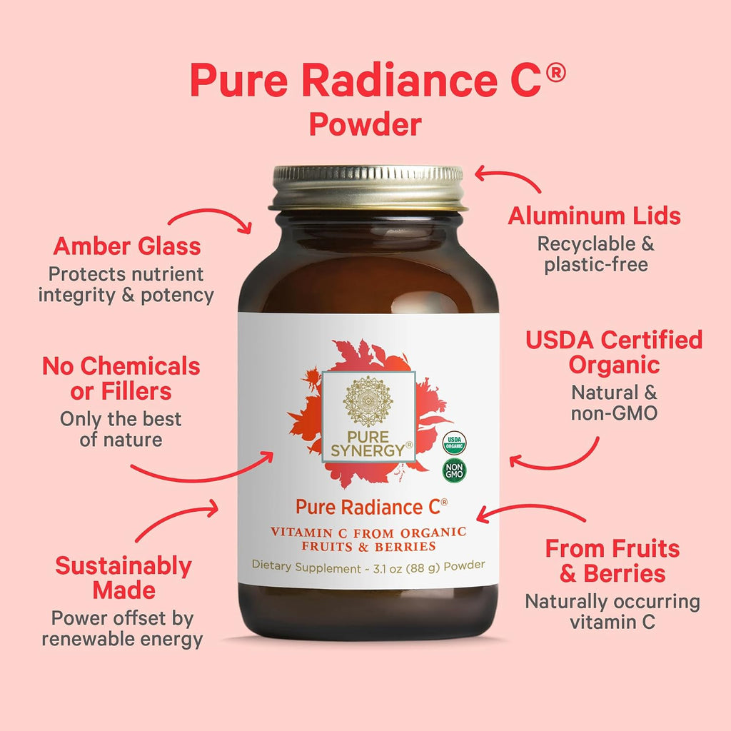 Pure Synergy Pure Radiance C - Vitamina C Orgánica en Polvo (87 g)