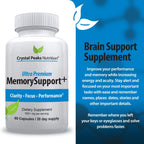 Memory Boost + Brain Support – Suplemento Nootrópico para Memoria, Concentración y Claridad Mental