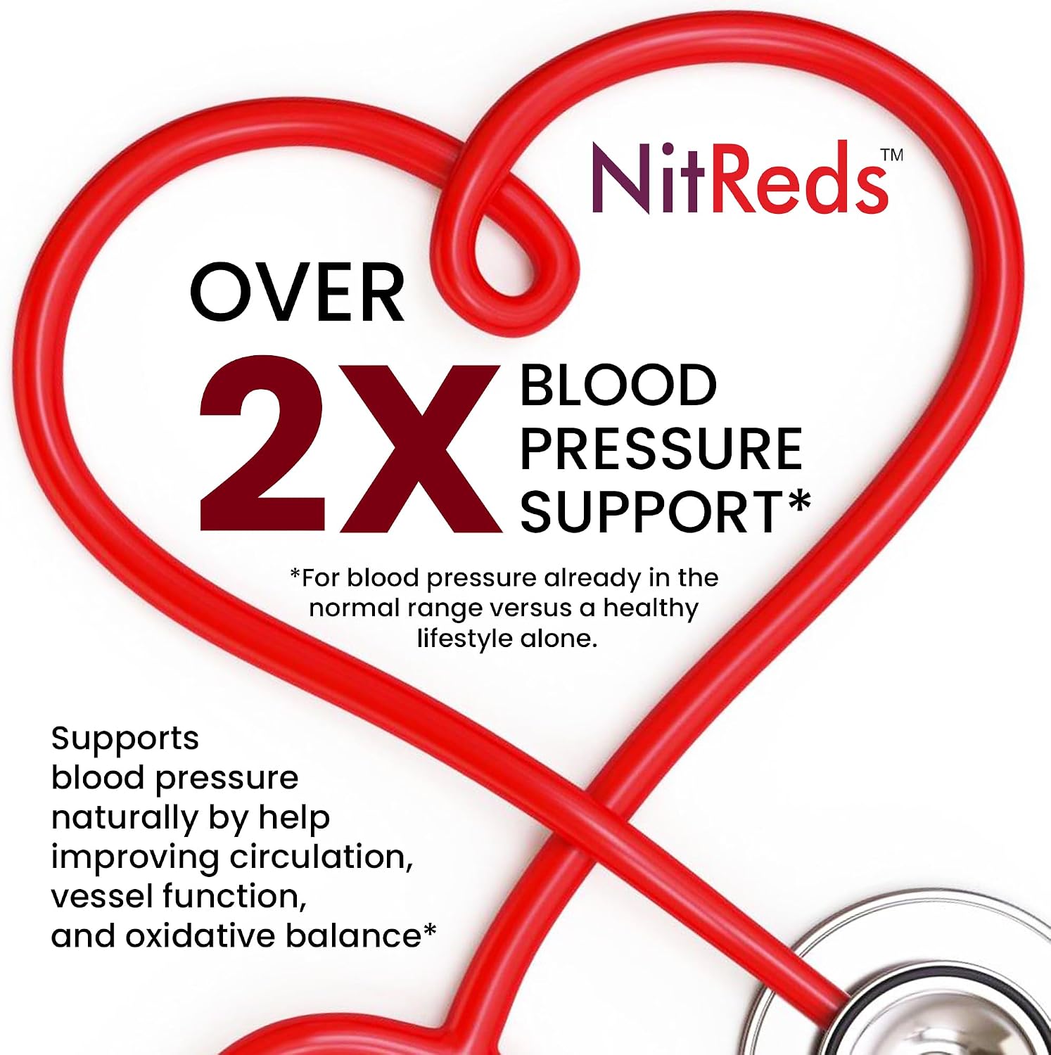 NitReds Suplemento de Óxido Nítrico con Remolacha, Granada y Uva - 60 Cápsulas - Apoya la Circulación y Salud Cardiovascular