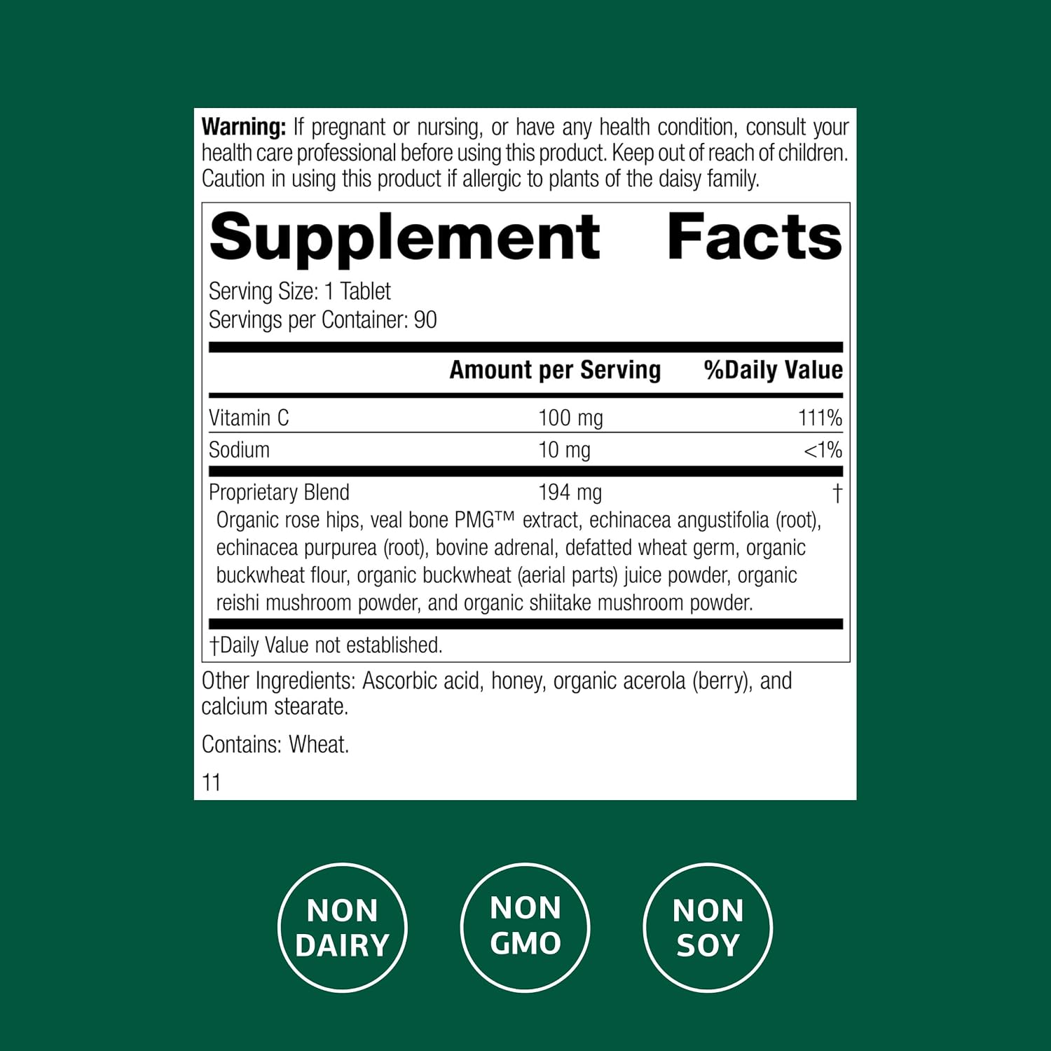 Standard Process C Synergy - Suplemento de vitamina C a base de alimentos integrales - 90 comprimidos