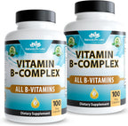 NaturaLife Labs Complejo B – Todas las Vitaminas B con B2, B6, B9 y B12 (Metilcobalamina) Activas, más B1, B3, B5, B7 y Vitamina C – 100 Cápsulas