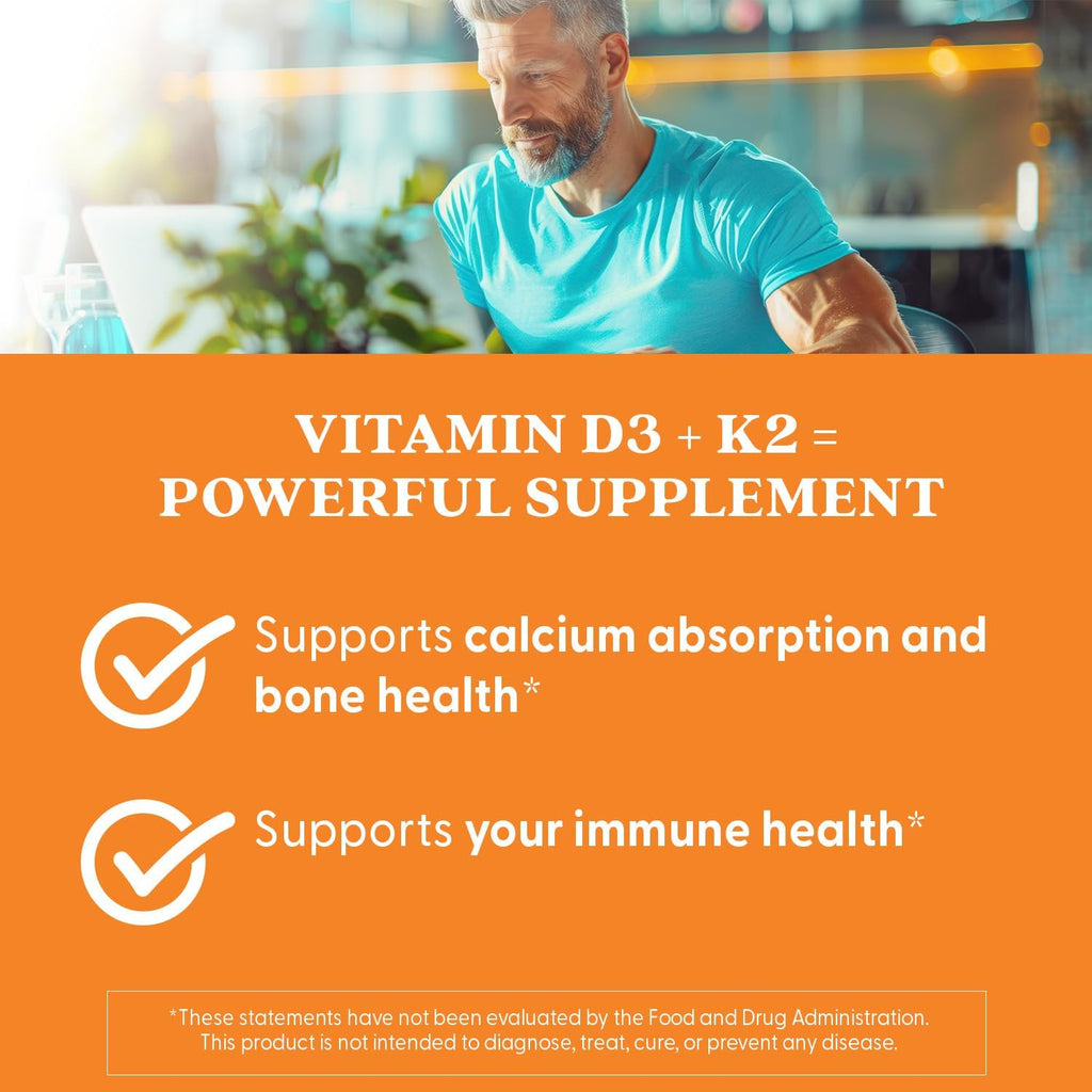 Doctor's Best Vitamina D3 y K2, 60 cápsulas vegetales