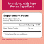 Santo Remedio Nopal, 700 mg, 180 Cápsulas (90 Raciones) - Suplemento Alimenticio de Higo Chumbo
