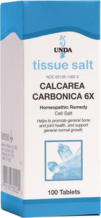 UNDA Calcarea Carbonica 6X – Homeopathic Remedy for Bone and Joint Health – 100 Tablets