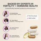 Pink Stork Fertility Support - Suplemento de Fertilidad para Mujeres, 60 Cápsulas