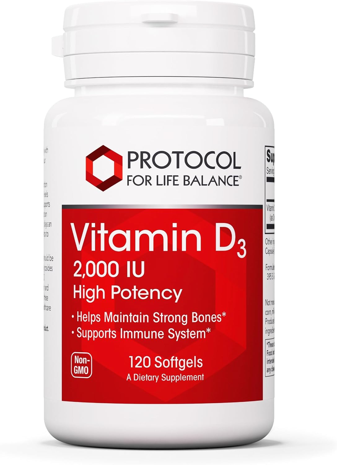 PROTOCOL FOR LIFE BALANCE Vitamina D3 2,000 UI – 120 Cápsulas Blandas