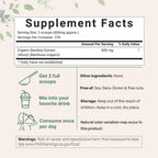 Micro Ingredients Extracto Orgánico de Bambú en Polvo, 227g (378 Raciones) | Suplemento de Silicio Vegetal