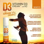 BIOLABS PRO Vitamin D3 10,000 UI Cream with K2 and Olive Oil - 85 g