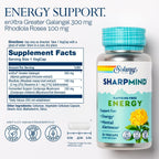 SOLARAY SharpMind Energy - Potenciador de Energía y Concentración, 30 Cápsulas Vegetales