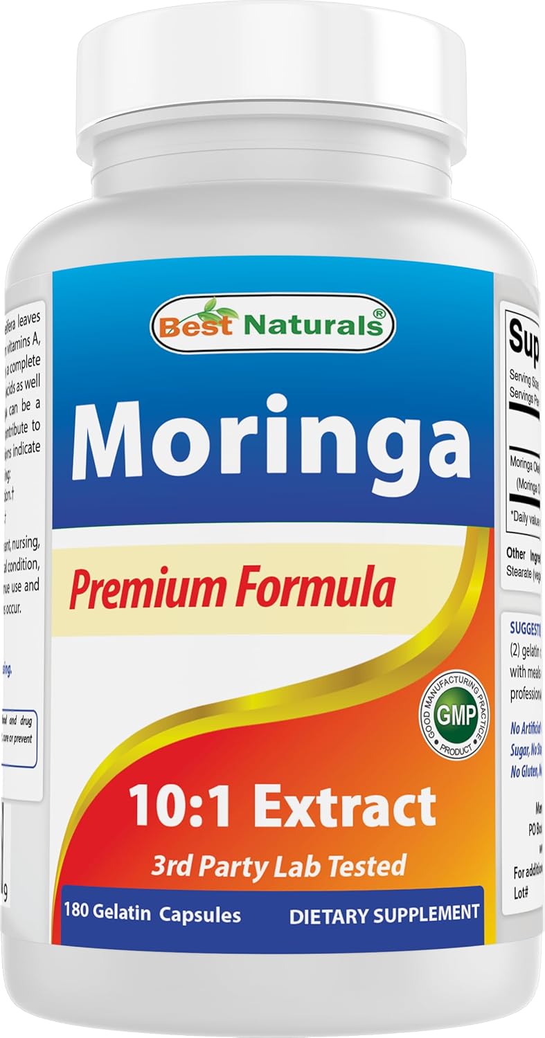 Extracto de Moringa 10:1, 1500 mg, 180 cápsulas - Best Naturals