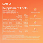 LOTFLY Biotina 10000 mcg con Zinc, Vitamina C y Pantotenato Cálcico – 60 Cápsulas Veganas (2 Meses)
