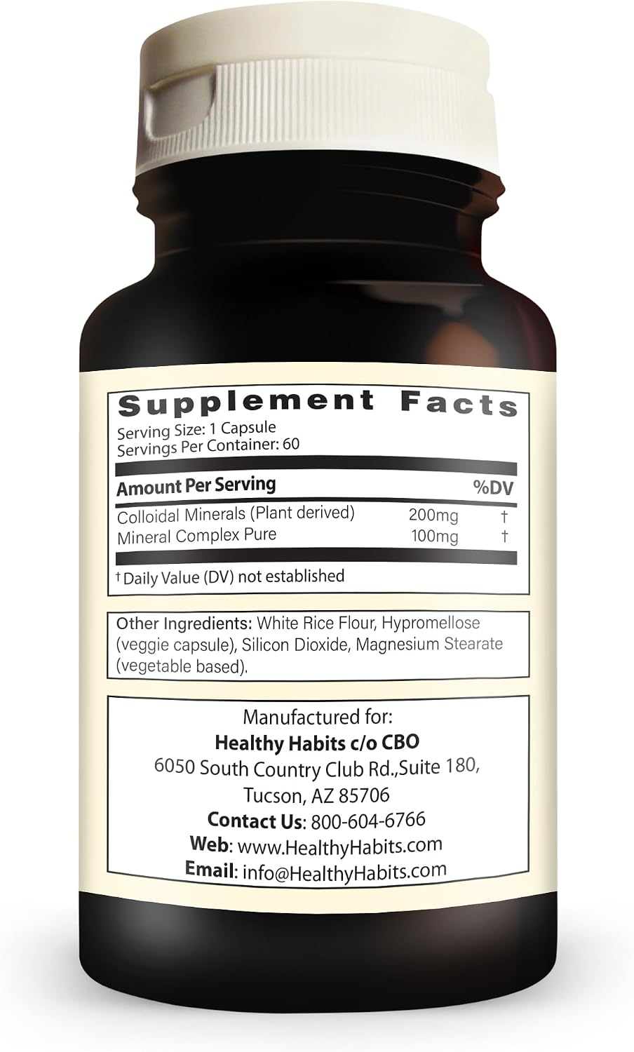 Healthy Habits MINEREX Suplemento Mineral Completo de Alta Potencia con Sentramin - 60 cápsulas
