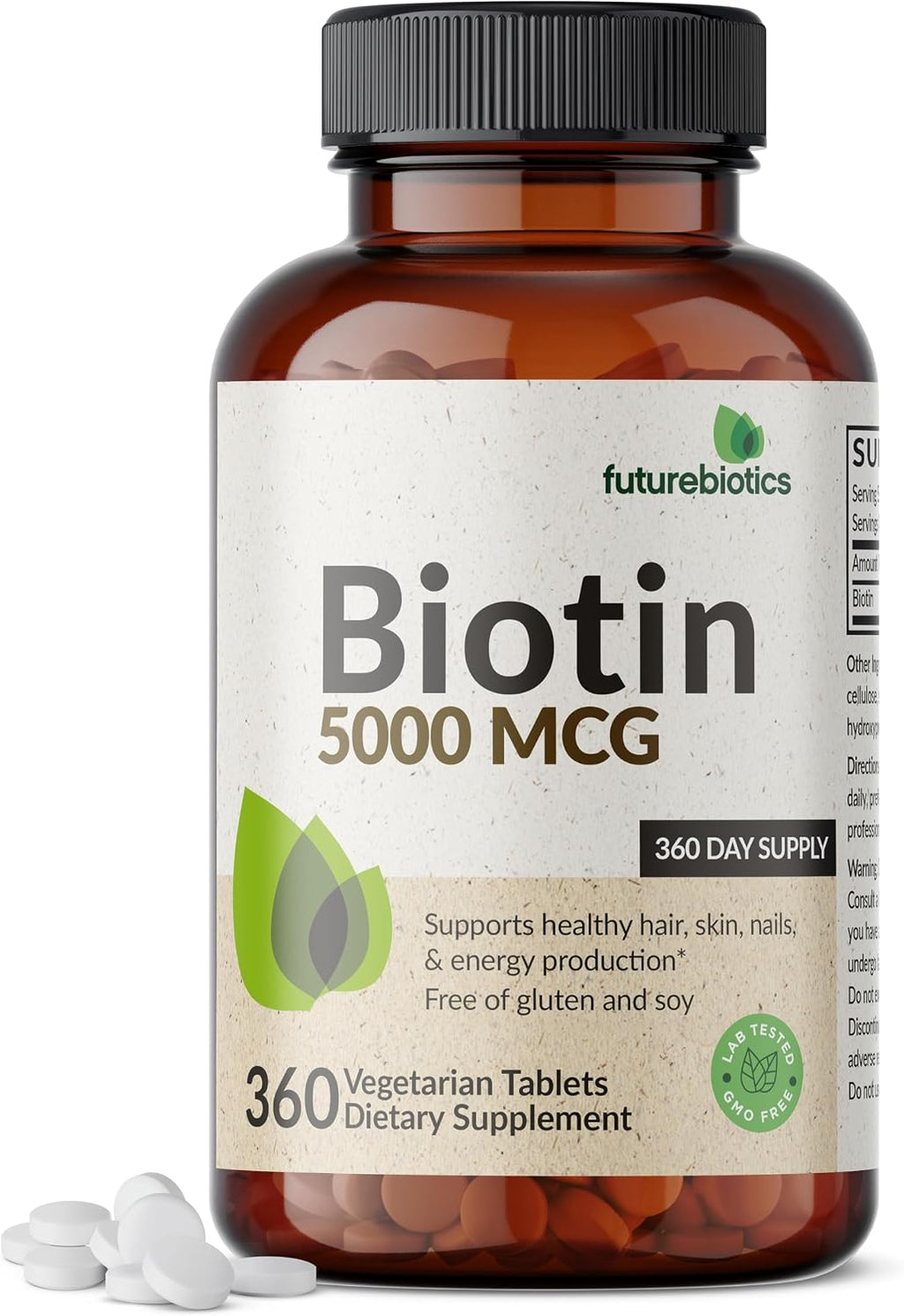 Futurebiotics Biotin 5000 MCG - 360 Comprimidos Vegetarianos