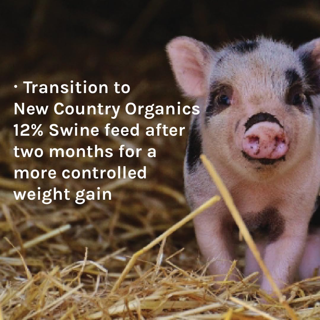 New Country Organics | Pienso con 16% de Proteína para Cerdos en Crecimiento | Sin Soja | Ecológico y No Transgénico | 18 kg