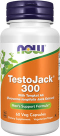 NOW Foods TestoJack 300™, 300 mg de extracto de Tongkat Ali (Eurycoma longifolia Jack), 60 Cápsulas Vegetales