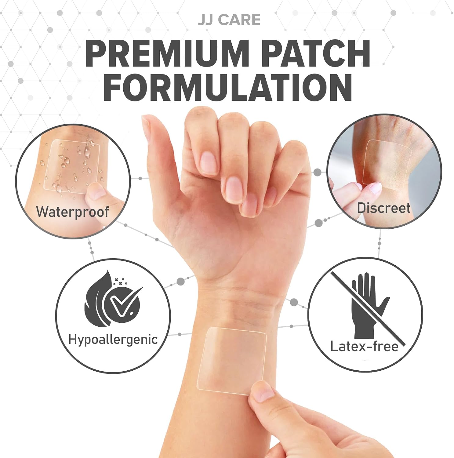 JJ CARE Parche de Vitamina B12 (90 Parches) – Parches Transdérmicos Naturales para Energía