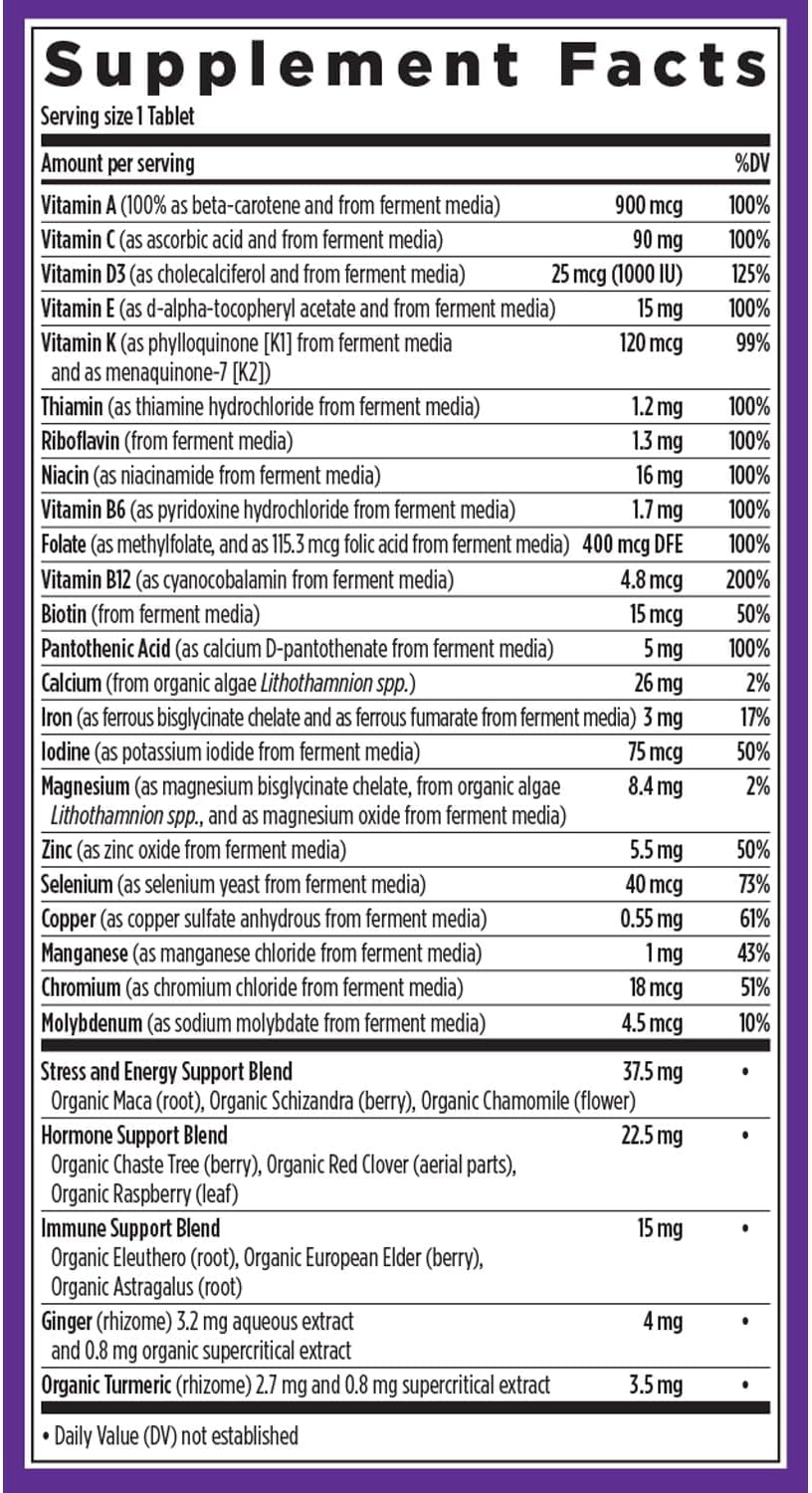 New Chapter One Daily Multivitamínico para cada mujer - 72 Comprimidos