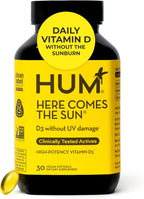 HUM Here Comes The Sun - Vitamina D3 Vegana 2000 IU, 30 Cápsulas