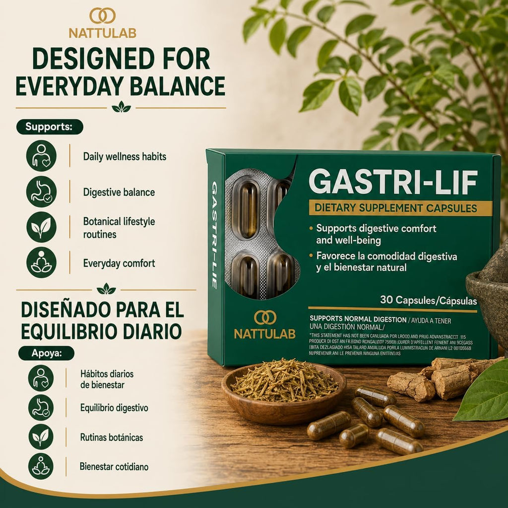 GASTRI-LIF – 30 Cápsulas – Suplemento Herbal Digestivo