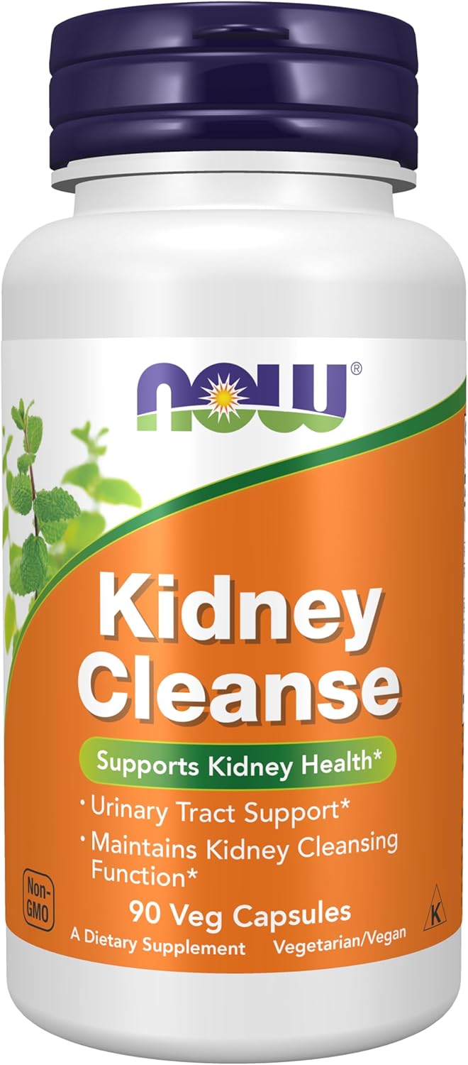 NOW Supplements, Kidney Cleanse with Uva Ursi, Parsley, Fennel and Horsetail, 90 Veg Capsules