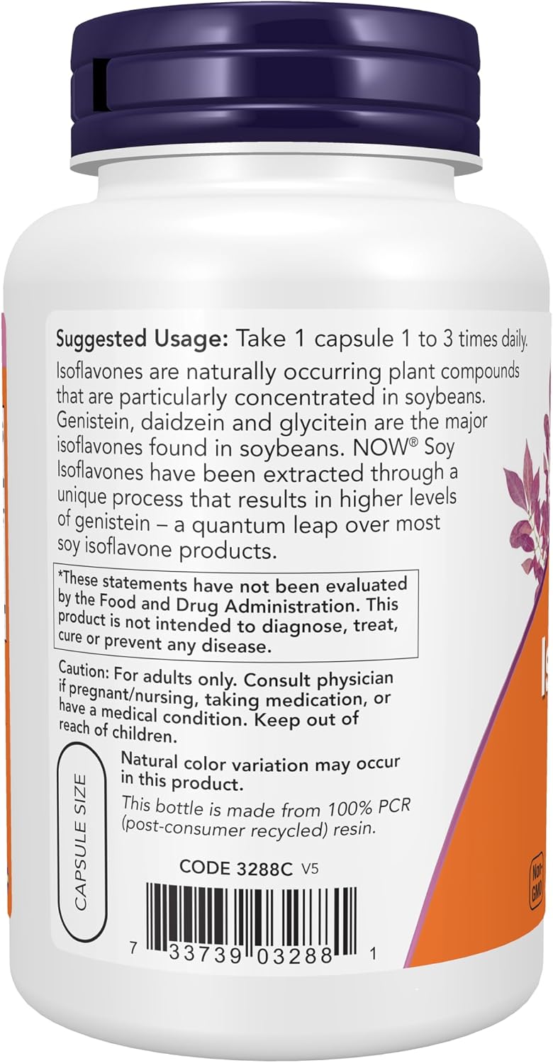 Isoflavonas de Soja 60 mg, 120 Cápsulas Vegetales - NOW Foods