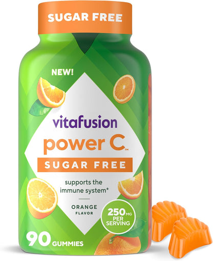 Vitafusion Sugar Free Power C Gominolas de – Contribuye al funcionamiento normal del sistema inmunitario. – Image 1