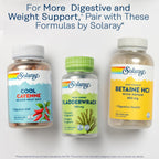 SOLARAY Lipotropic 1000 Plus – Apoyo Digestivo, Energía y Metabolismo de Grasas, con Betaina HCl y Vitamina B-6, 180 Cápsulas