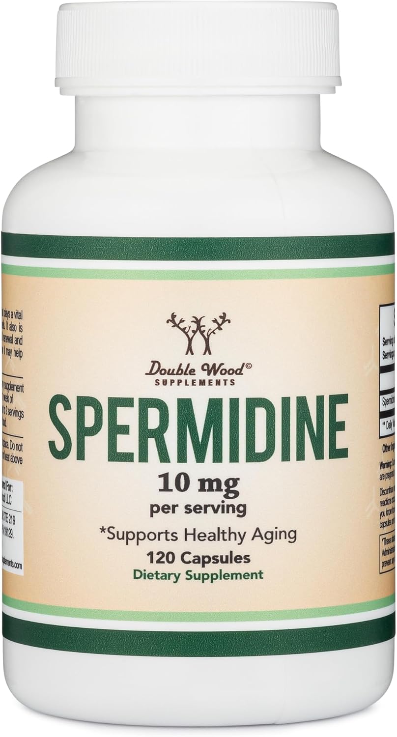 Suplemento de Espermidina (10mg de Espermidina 3HCL 99% Pura) - 120 Cápsulas - Double Wood