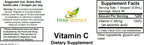 Herb-Science Vitamina C Líquida – Ácido Ascórbico Prensado en Frío, Gotas Sublinguales, Vegano, Sin Alcohol