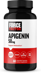 Force Factor Apigenin 50 mg, 60 cápsulas – Suplemento para la relajación y el estrés