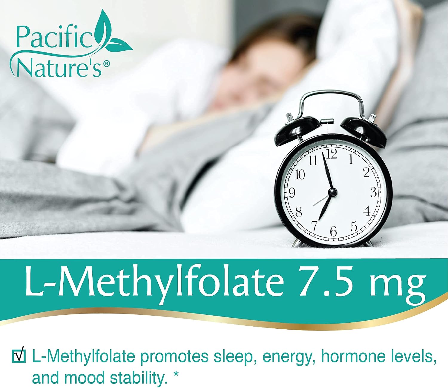 Pacific Nature's L-Methylfolate 7.5mg (30 Cápsulas) - Forma Activa de Folato