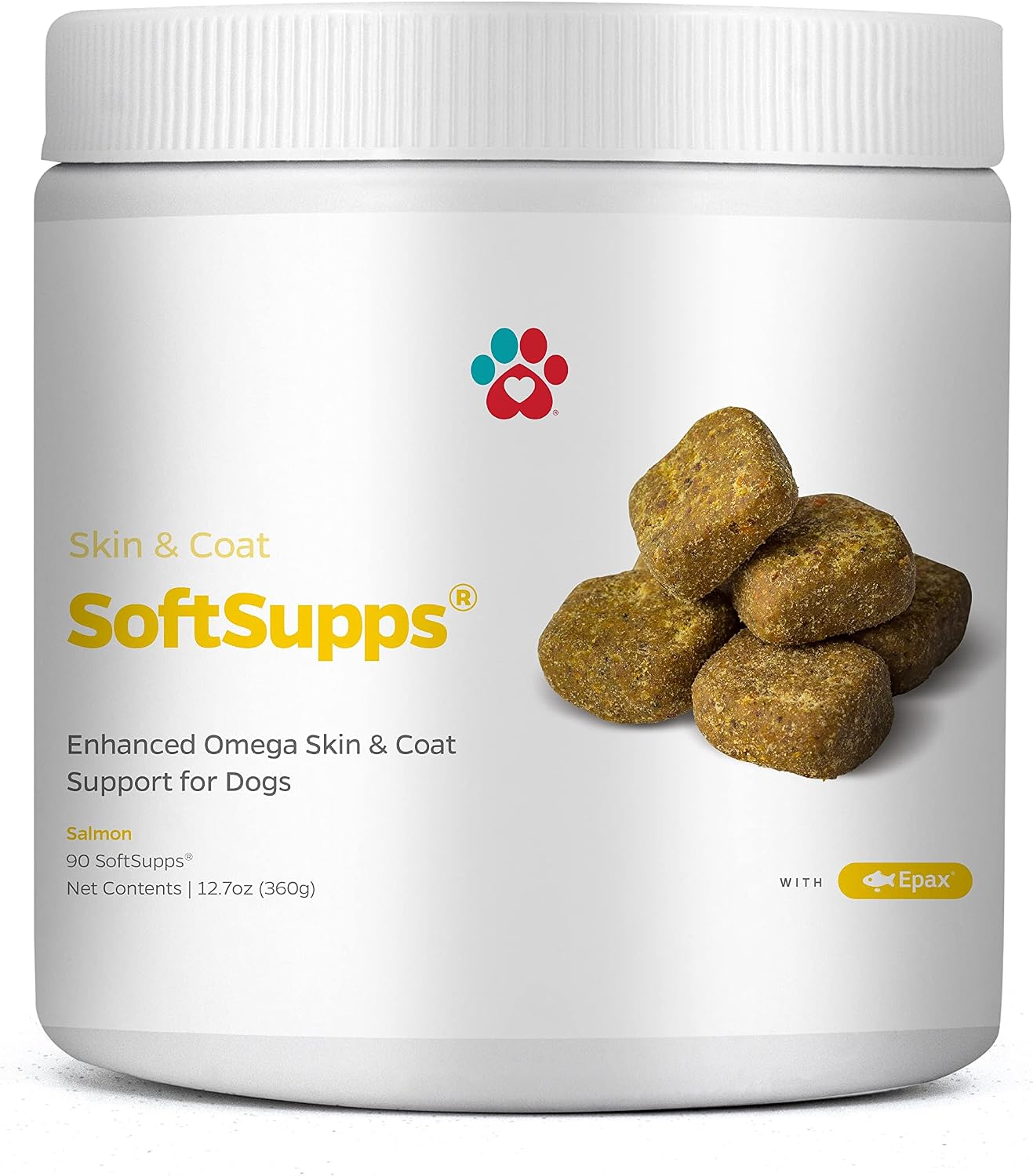 Pet Parents® Skin & Coat SoftSupps® Complemento para la piel y el pelo de perros con aceite de pescado Omega 3, vitamina E y biotina, 90 comprimidos masticables