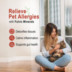 Vital Earth Minerals Pet Fulvic - Alivio para Alergias y Apoyo Articular, 16 oz (Pack de 2)