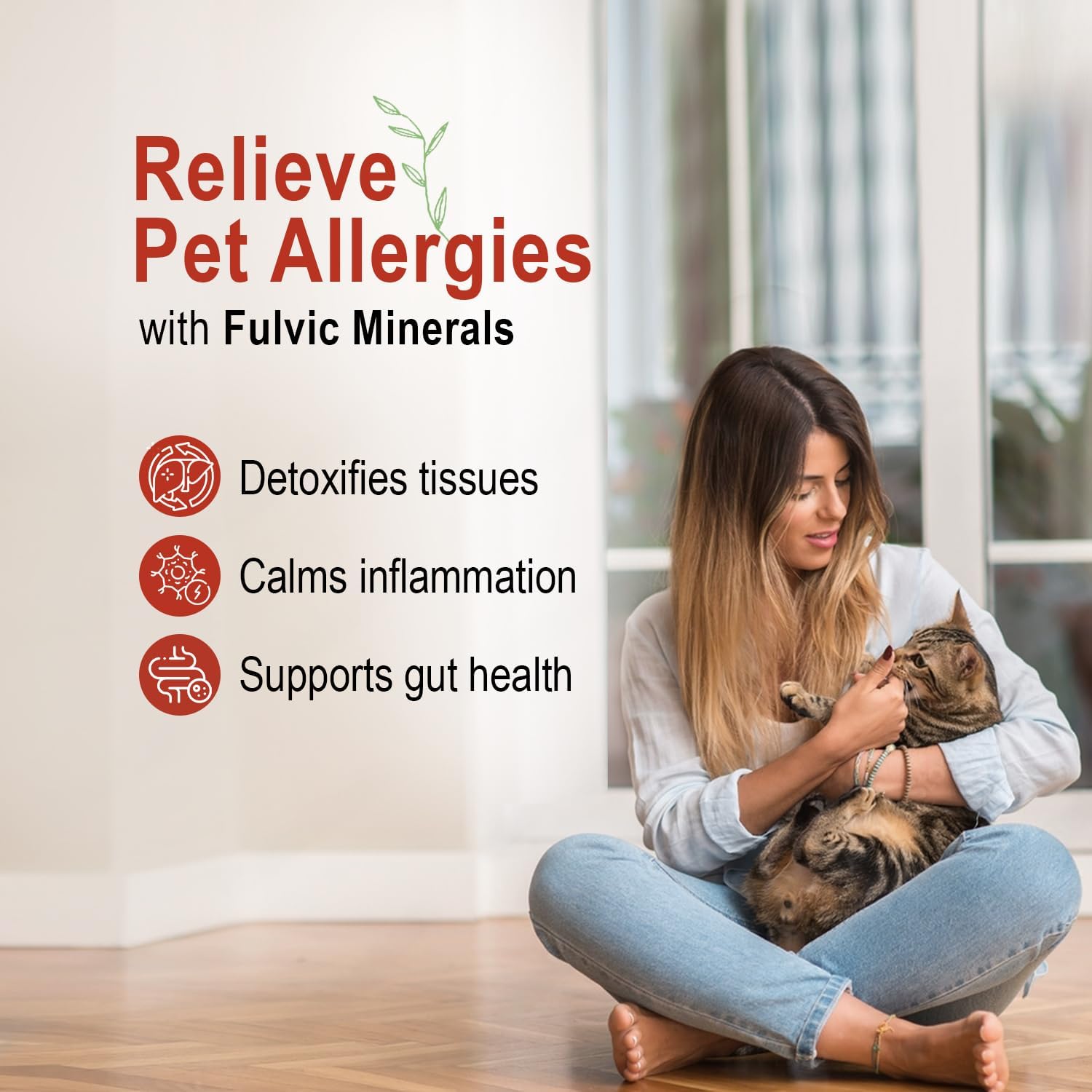 Vital Earth Minerals Pet Fulvic - Alivio para Alergias y Apoyo Articular, 16 oz (Pack de 2)
