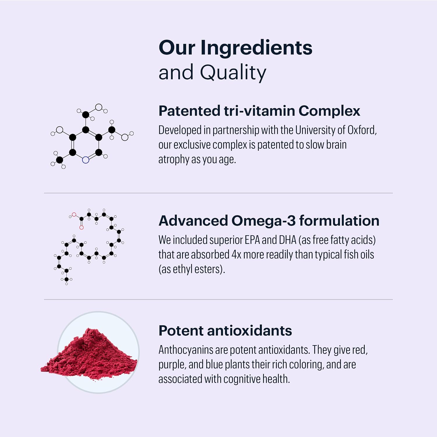 ELYSIUM Matter - Suplemento Cerebral con Omega 3 y DHA - 30 Dosis