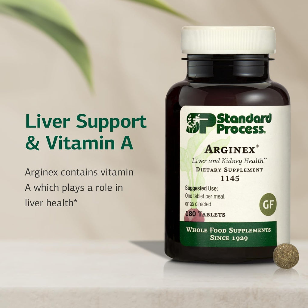 Standard Process Arginex - Complemento alimenticio con vitamina A (180 comprimidos)