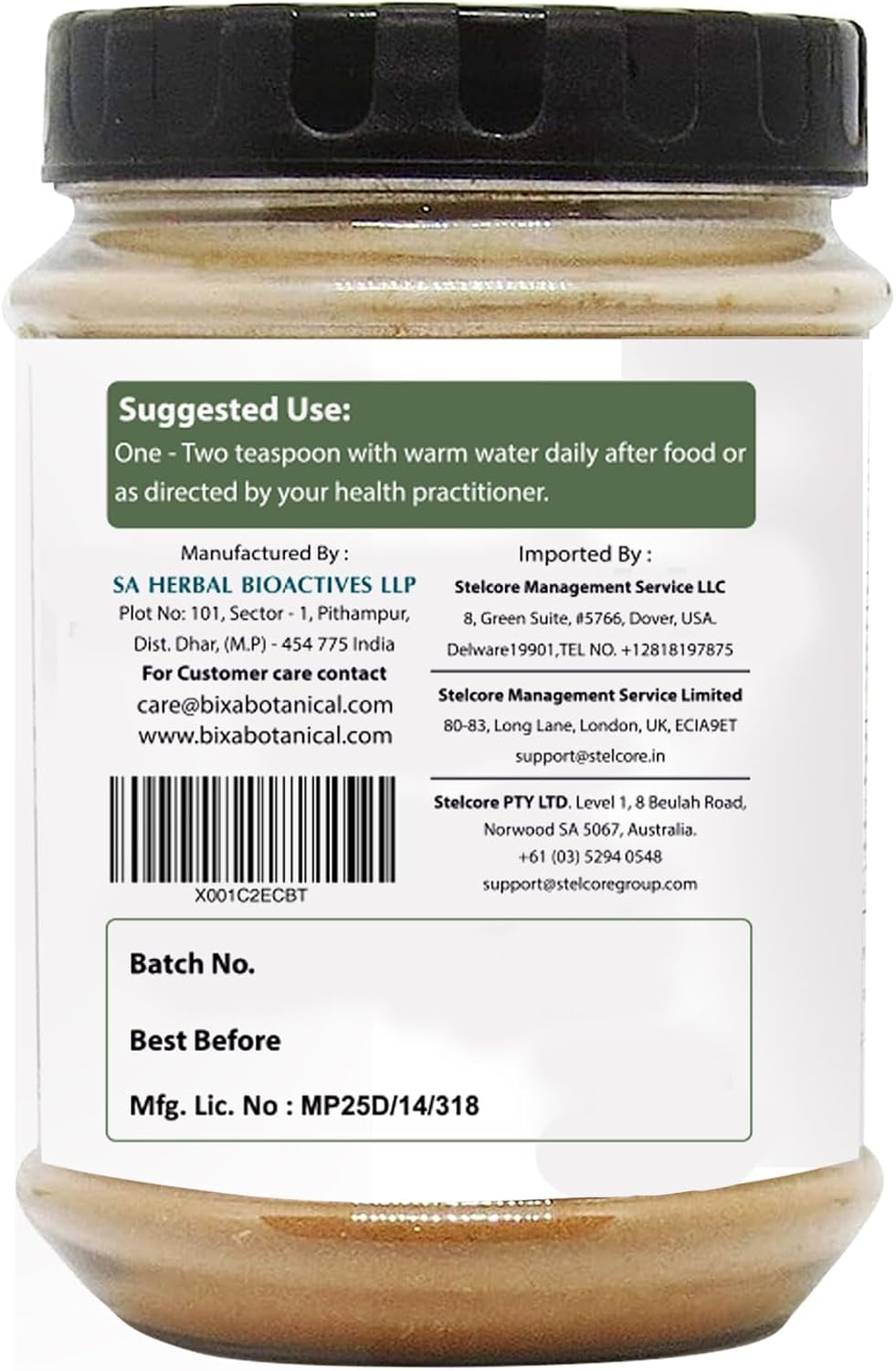 bixa BOTANICAL Safed Musli Root Powder - Suplemento Herbal Ayurvédico Natural, Sin Gluten, Vegano (100g)