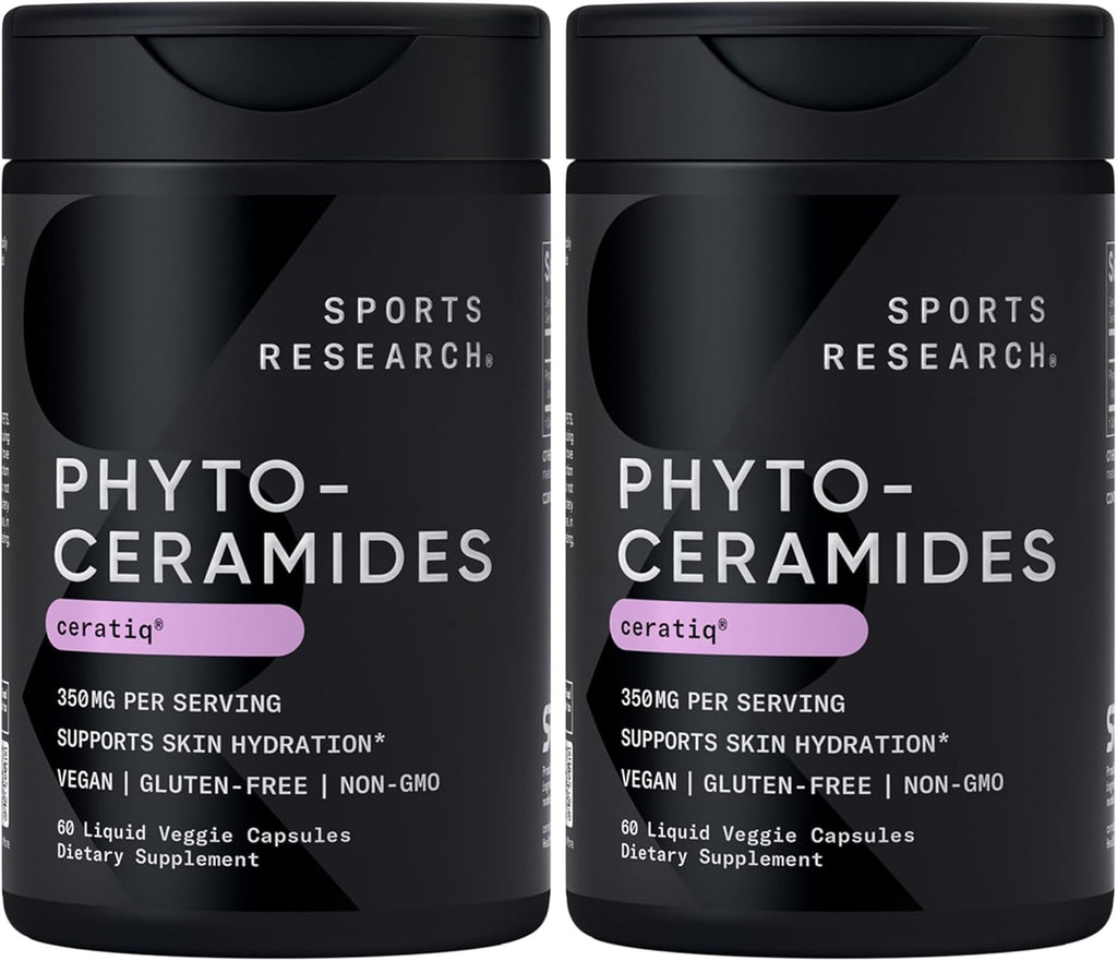 Sports Research Phytoceramides 350mg - 30 Softgels - Vegetable Phytoceramides for Skin