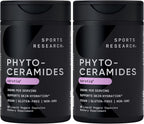 Sports Research Phytoceramides 350mg - 30 Softgels - Vegetable Phytoceramides for Skin