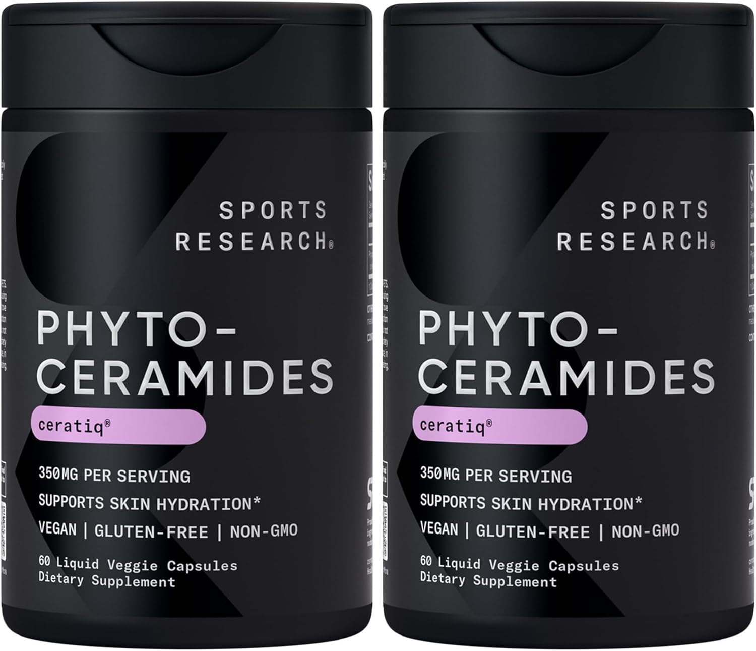 Sports Research Phytoceramides 350mg - 30 Softgels - Vegetable Phytoceramides for Skin