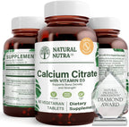 Natural Nutra Citrato de Calcio con Vitamina D3 – 60 Comprimidos