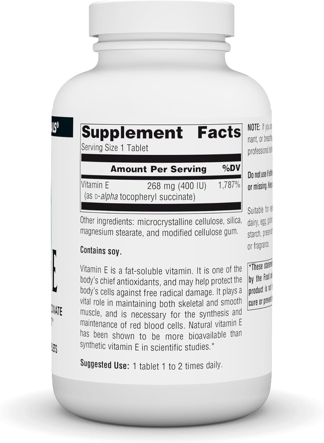Source Naturals Vitamina E 400 IU - 250 Comprimidos