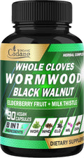 Wormwood Whole Cloves Black Walnut - Apoyo Digestivo Herbario - 90 Cápsulas Veganas