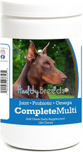 Healthy Breeds Doberman Pinscher Multivitamínico Completo Masticable Blando 120 uds
